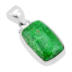 925 sterling silver 9.90cts natural green opaline octagan pendant jewelry y61889