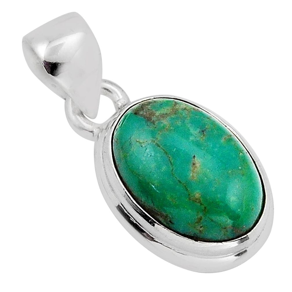 925 sterling silver 6.25cts natural green opaline oval pendant jewelry y82046