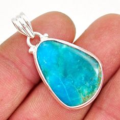 925 sterling silver 13.01cts natural green opaline pear pendant jewelry y21397