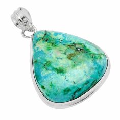 925 sterling silver 37.38cts natural green opaline pendant jewelry u72635