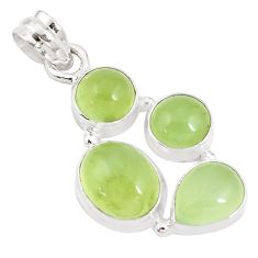 Clearance Sale- 925 sterling silver 16.54cts natural green prehnite oval pendant jewelry p9364