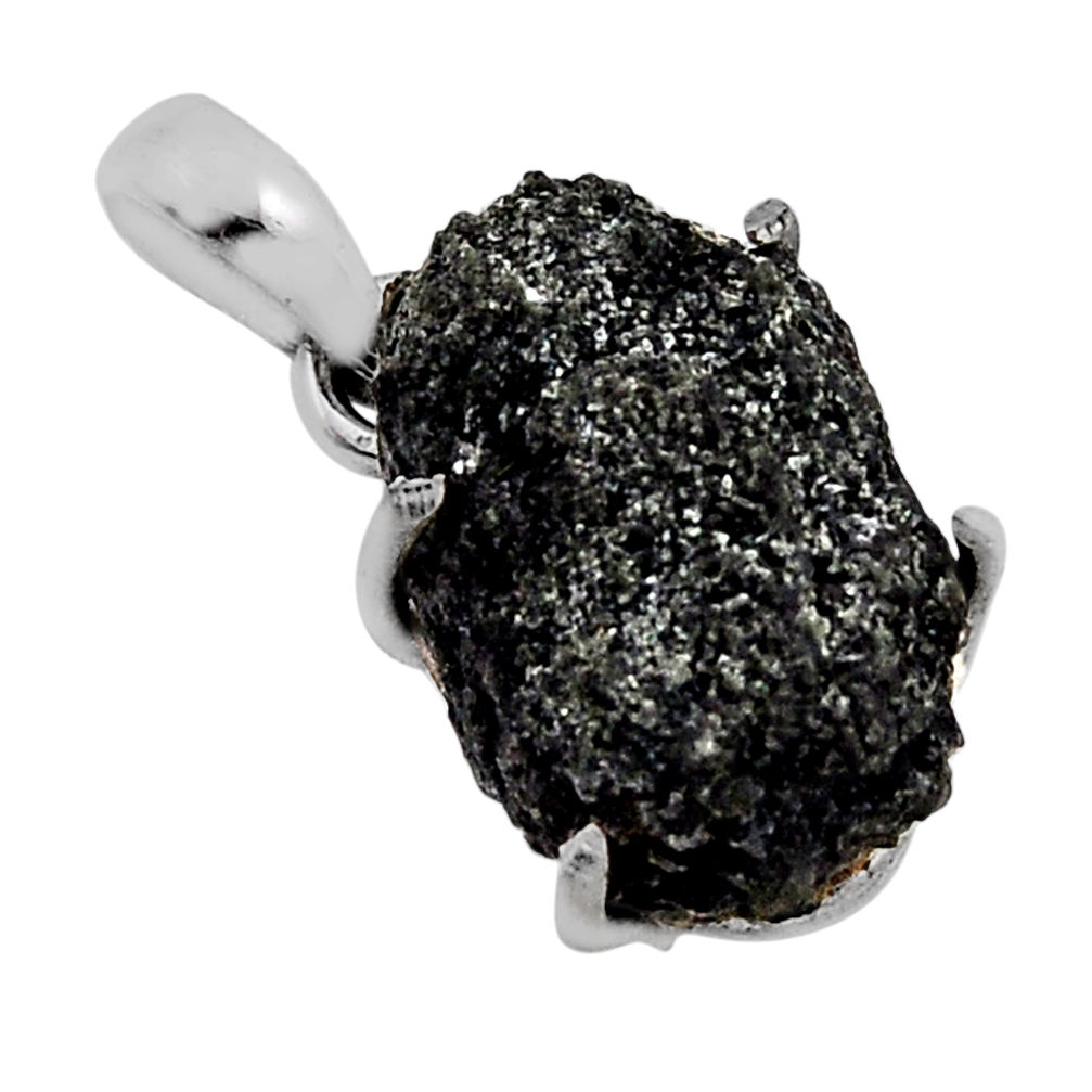 925 sterling silver 7.24cts natural green seraphinite in quartz pendant n19794