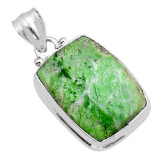 925 sterling silver 12.36cts natural green swiss imperial opal pendant y15129