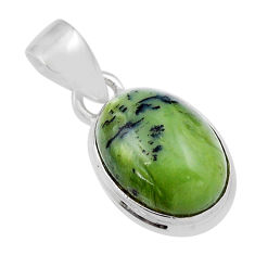 925 sterling silver 5.98cts natural green swiss imperial opal pendant y43509