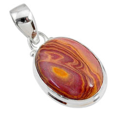 925 sterling silver 14.23cts natural heckonite rainbow pendant jewelry r72927