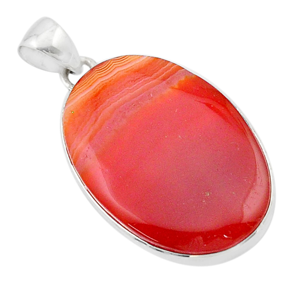 925 sterling silver 16.97cts natural honey botswana agate oval pendant u40276