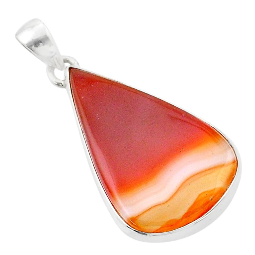 925 sterling silver 13.37cts natural honey botswana agate pendant jewelry u40247