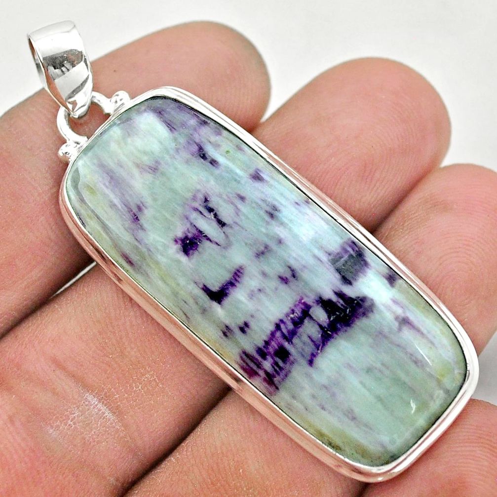 925 sterling silver 39.93cts natural kammererite oval pendant jewelry t42709