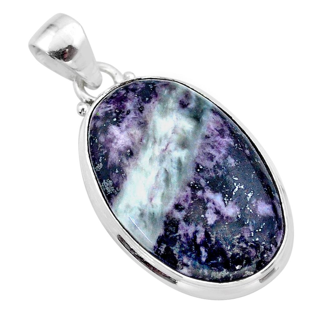 925 sterling silver 18.68cts natural kammererite oval pendant jewelry t46053