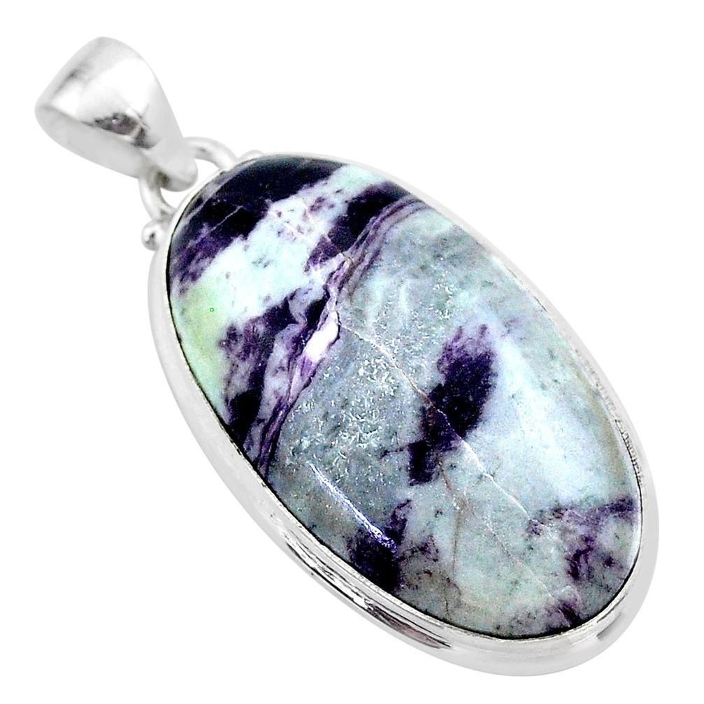 925 sterling silver 25.57cts natural kammererite oval pendant jewelry t46069