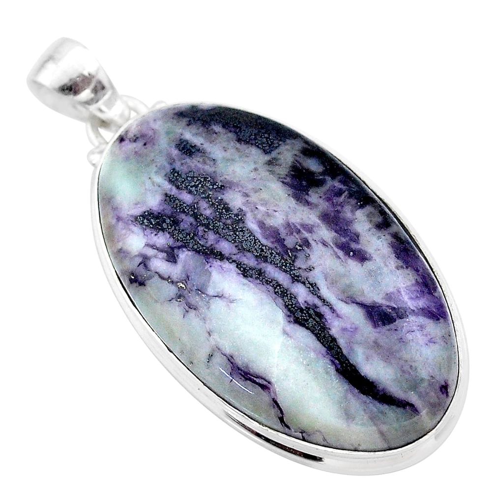 925 sterling silver 32.56cts natural kammererite oval pendant jewelry t46089