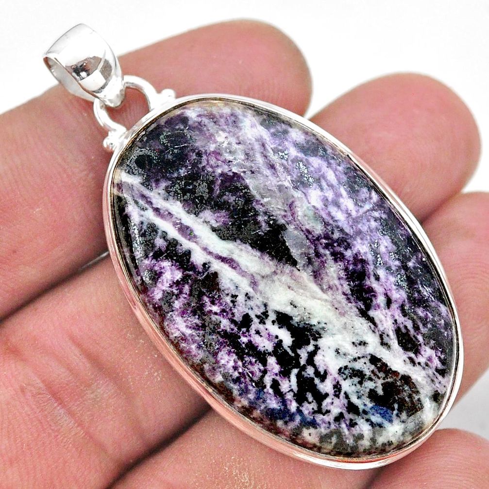 925 sterling silver 46.54cts natural kammererite oval pendant jewelry t46243