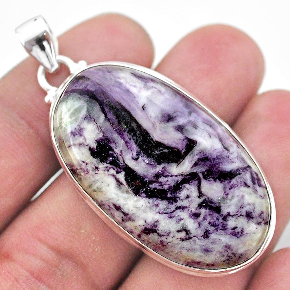925 sterling silver 43.49cts natural kammererite oval pendant jewelry t46248