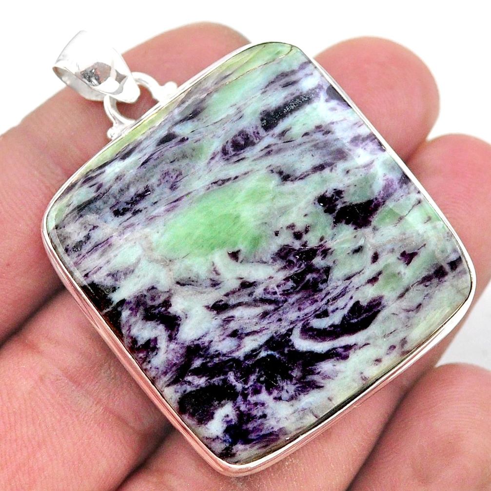 925 sterling silver 65.54cts natural kammererite pendant jewelry t46218