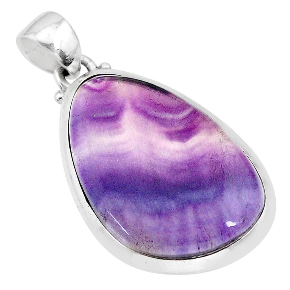 925 sterling silver 17.91cts natural multi color fluorite pendant jewelry t21308