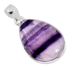 925 sterling silver 14.62cts natural multi color fluorite pendant jewelry y77723