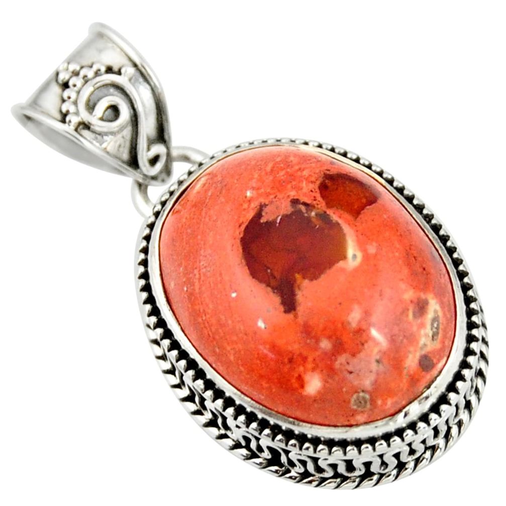 925 sterling silver 15.31cts natural multicolor mexican fire opal pendant r20860