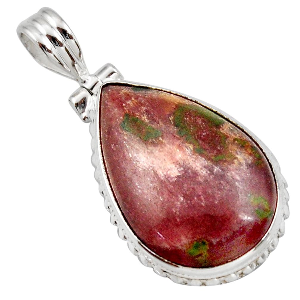 925 sterling silver 18.70cts natural muscovite pendant jewelry d42271