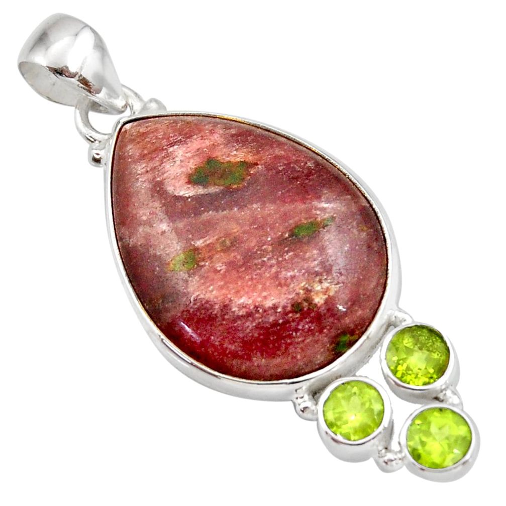 ver 21.48cts natural muscovite peridot pendant d42280