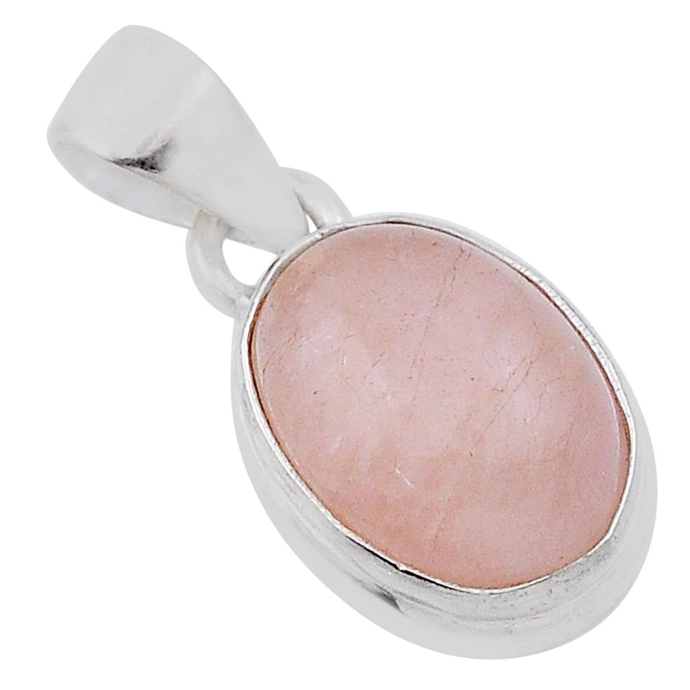 925 sterling silver 5.03cts natural orange morganite oval pendant jewelry n31120