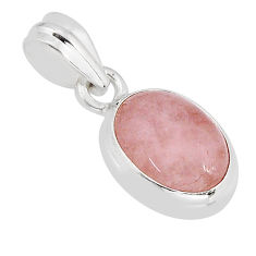 925 sterling silver 5.50cts natural orange morganite oval pendant jewelry y73653