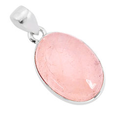 925 sterling silver 12.14cts natural orange morganite pendant jewelry y77719