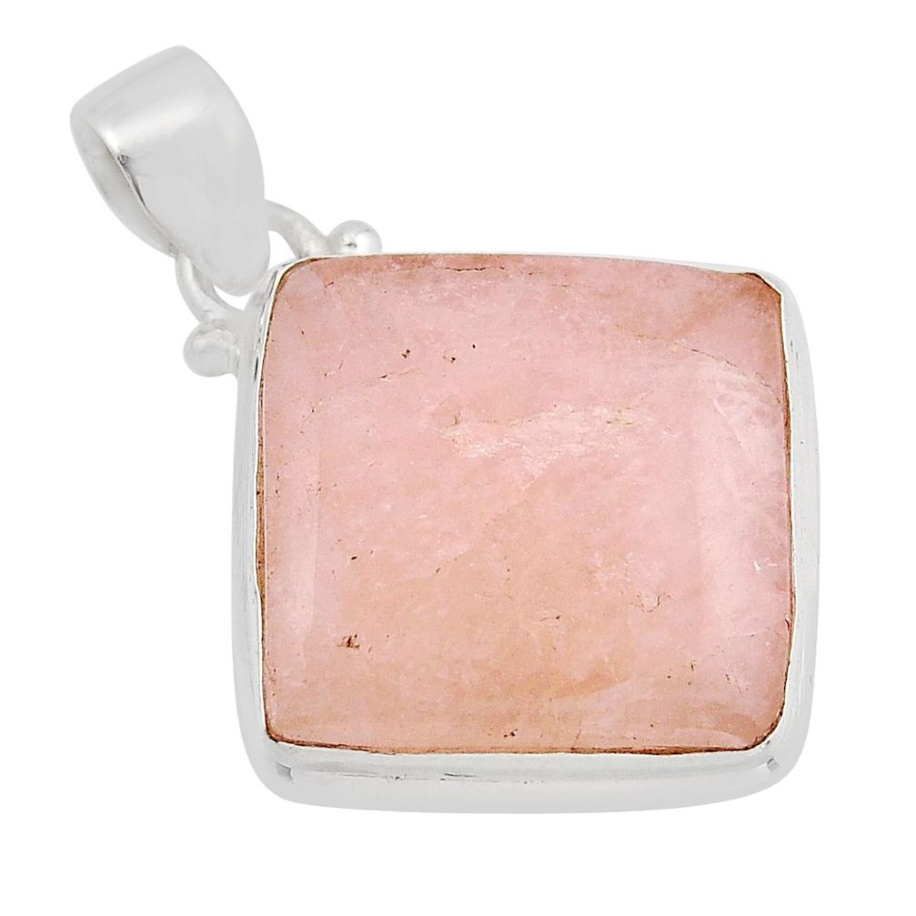 925 sterling silver 15.55cts natural orange morganite pendant jewelry y95508
