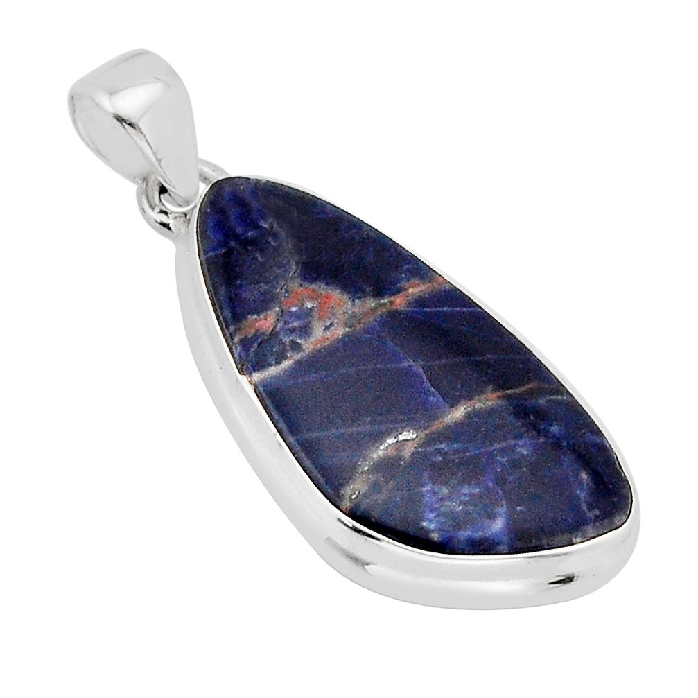 925 sterling silver 11.59cts natural orange sodalite pendant jewelry y69227