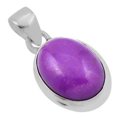 925 sterling silver 9.20cts natural phosphosiderite (hope stone) pendant n33993