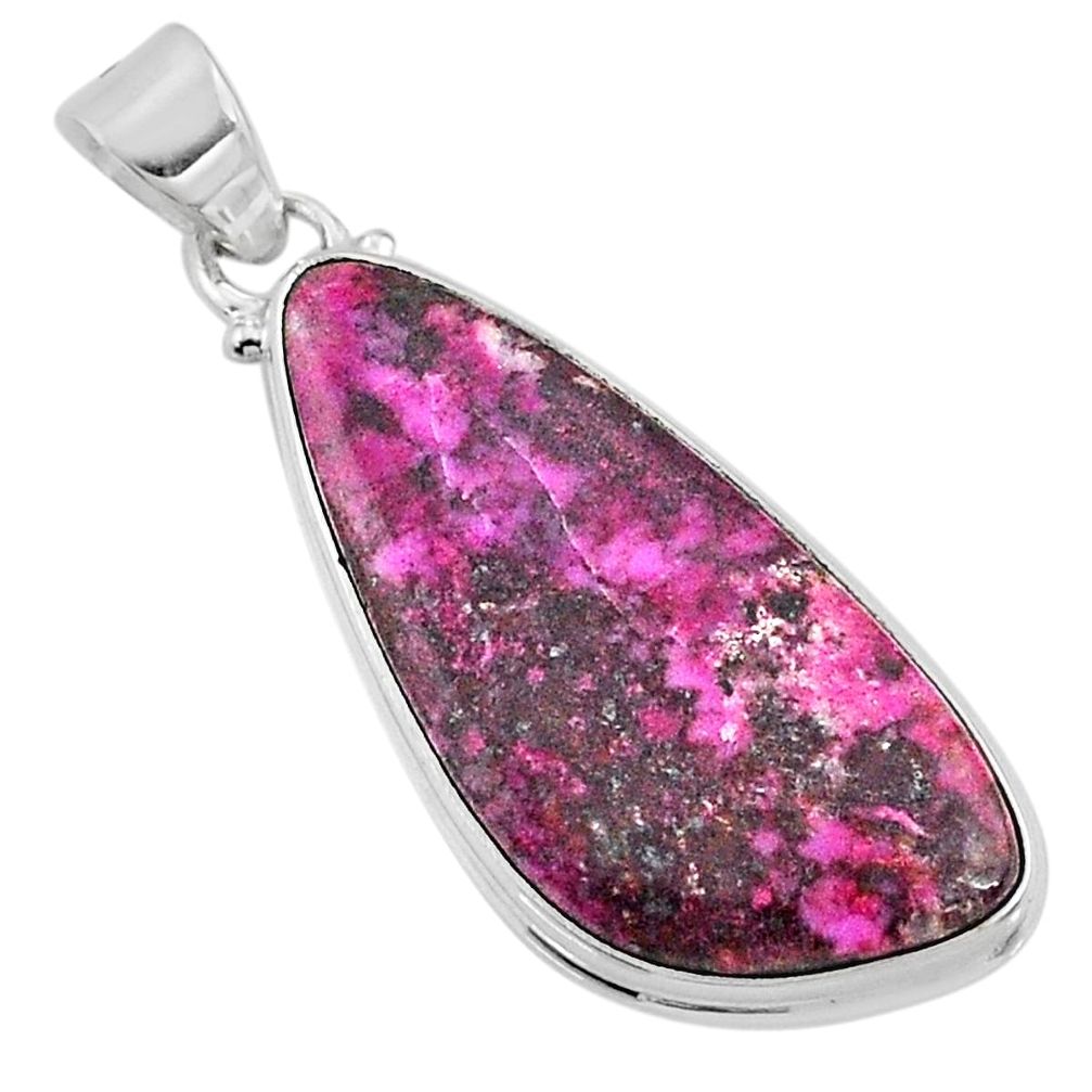 925 sterling silver 17.55cts natural pink cobalt calcite fancy pendant r66064