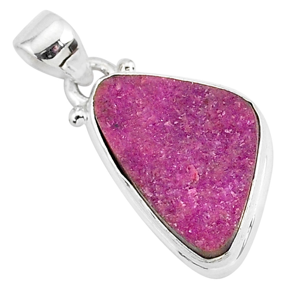 925 sterling silver 10.08cts natural pink cobalt calcite fancy pendant r92988