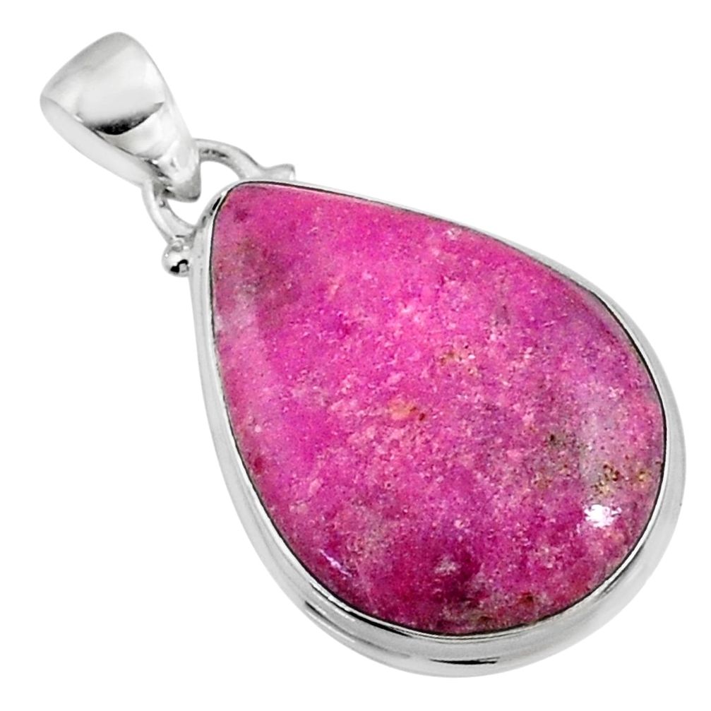 925 sterling silver 17.22cts natural pink cobalt calcite pendant jewelry r66099