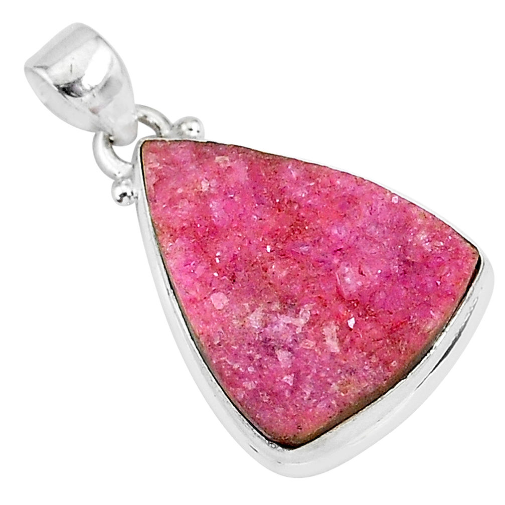 925 sterling silver 14.07cts natural pink cobalt calcite pendant jewelry r92949