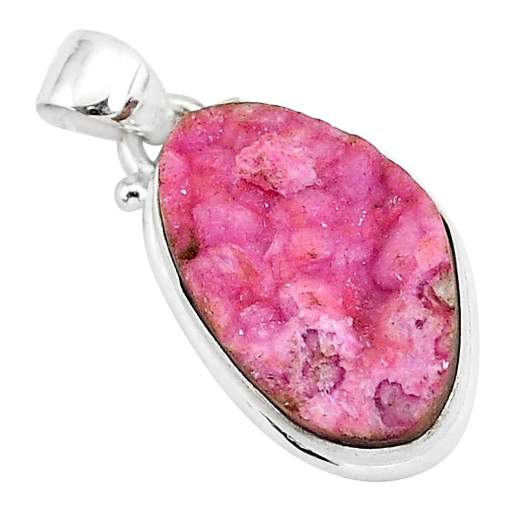 925 sterling silver 13.22cts natural pink cobalt calcite pendant jewelry r92993