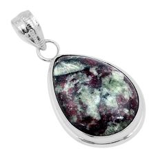 925 sterling silver 16.94cts natural pink eudialyte pendant jewelry u72560