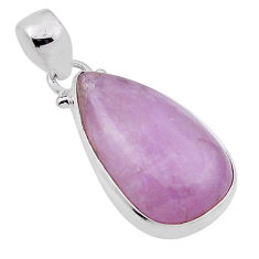 925 sterling silver 16.54cts natural pink kunzite fancy pendant jewelry n32117