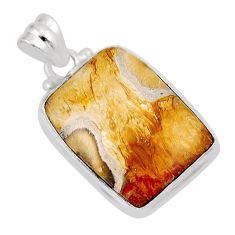 925 sterling silver 14.06cts natural pink malinga jasper pendant jewelry y47564