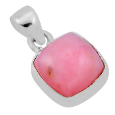 925 sterling silver 5.54cts natural pink opal cushion pendant jewelry n33988