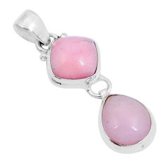 925 sterling silver 9.61cts natural pink opal cushion pendant jewelry y5575