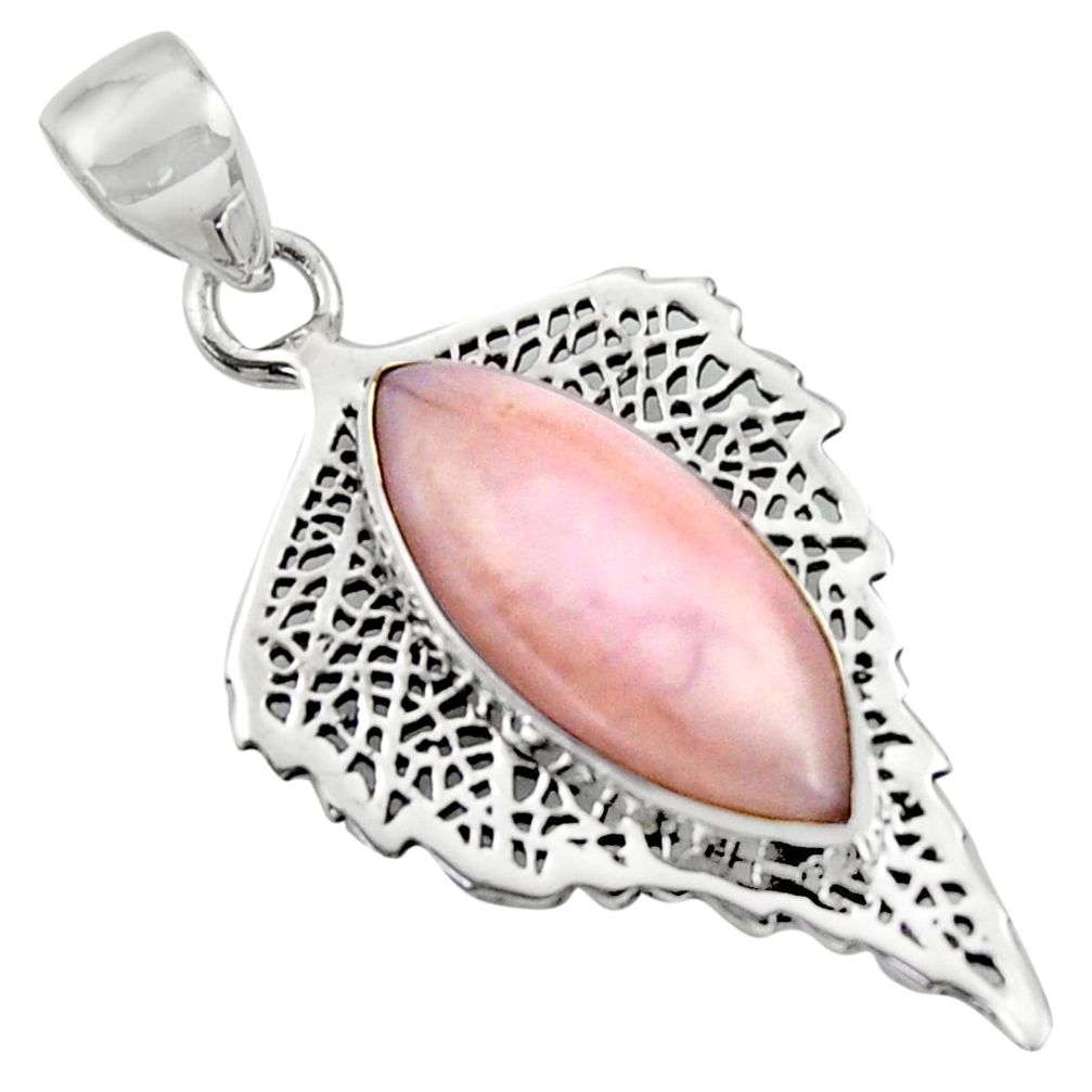 925 sterling silver 11.66cts natural pink opal marquise pendant jewelry r39158