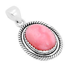 925 sterling silver 10.12cts natural pink opal oval shape pendant jewelry y65866
