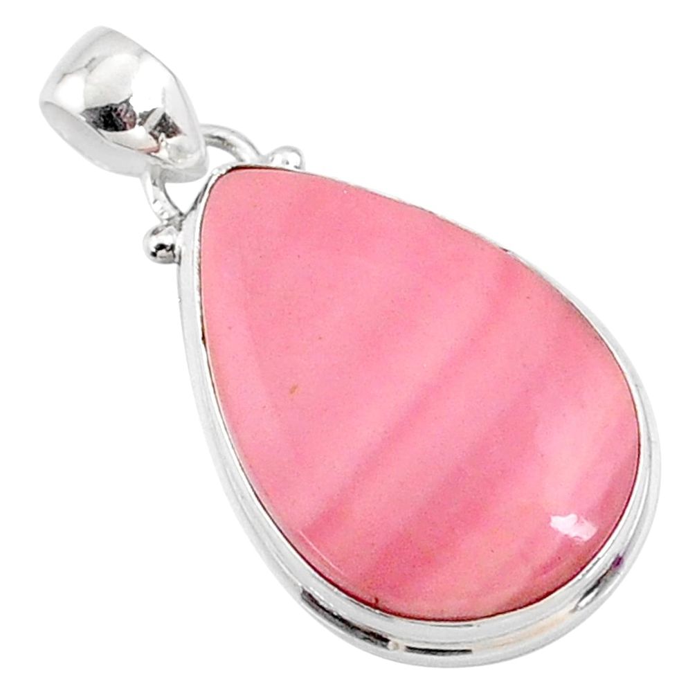 925 sterling silver 13.20cts natural pink opal pear pendant jewelry r66252