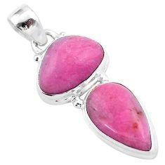 925 sterling silver 11.18cts natural pink petalite fancy pendant jewelry t42078