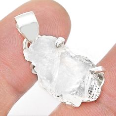 925 sterling silver 14.35cts natural pink petalite fancy pendant jewelry u61155
