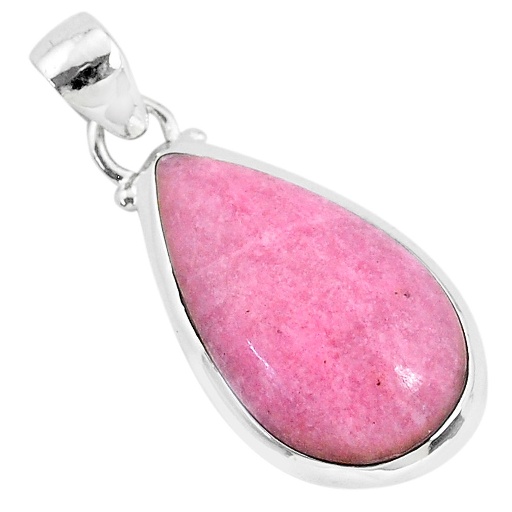 925 sterling silver 11.62cts natural pink petalite pear pendant jewelry r94312