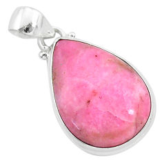 925 sterling silver 15.65cts natural pink petalite pear pendant jewelry r94788