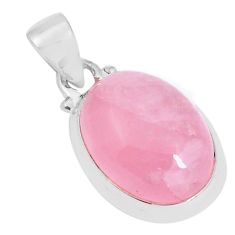 925 sterling silver 8.69cts natural pink rose quartz oval pendant jewelry y5277