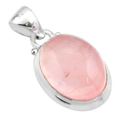925 sterling silver 13.22cts natural pink rose quartz pendant jewelry t64364