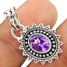 ver 2.28cts natural purple amethyst oval pendant jewelry t76238