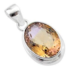 925 sterling silver 10.02cts natural purple ametrine oval pendant jewelry t45176